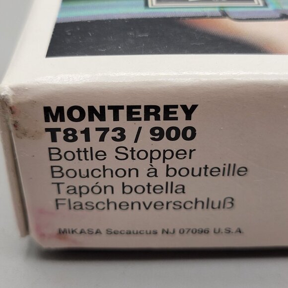 Mikasa Monterey Bottle Stopper Austrian Crystal Clear Glass Ribbed Tiered - Picture 5 of 6